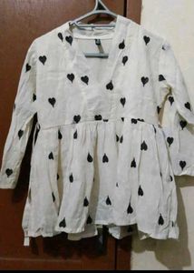 Cute Heart Print Top