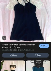 🎊Buy 1, Get 1 Free🎁Chic Black &amp; Lace Mini Dress