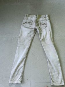 Men Beige Denim Jeans