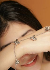 Silver Tone Hand Chain