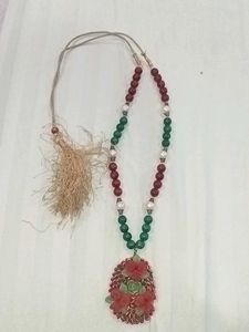 Beaded Floral Necklace