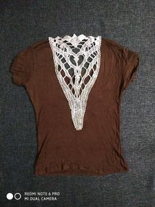 Miss Deep Back Embellished Top