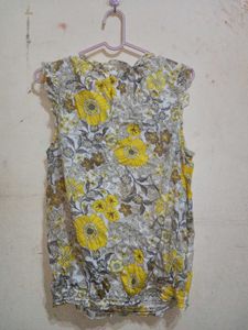 Floral Sleeveless Cute Aesthetic Blouse