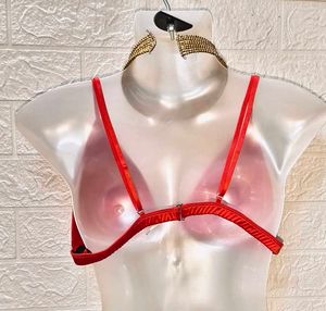 Red Satin Bikini 👙 Top