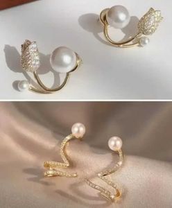 Pearl &amp; Crystal Ear Cuff Set