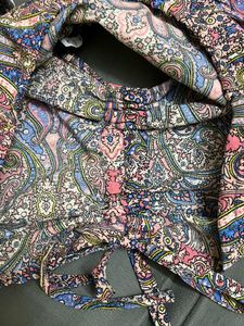 Paisley Print Off-Shoulder Crop Top