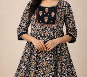 Floral Print Kurta