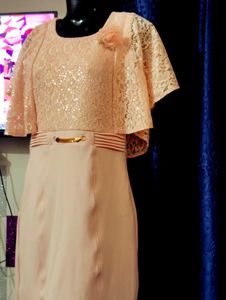 Blush Pink Lace Party Dress For Girls