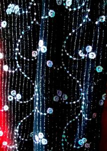 Sparkling Red &amp; Black Saree