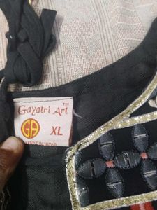 Embroidered Black Full Gown(Never Worn)