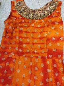 Orange Embellished Gown
