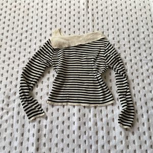 Striped Asymmetrical Top