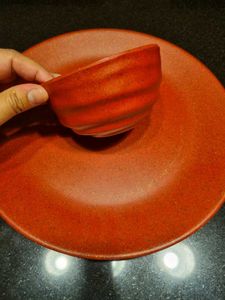 Set Melamine Plate Bowl