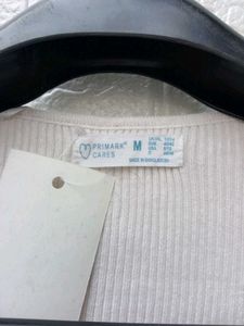New with tag Pinterest Korean White Ribbed Knit Ca