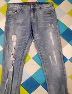 Distressed Denim Jeans