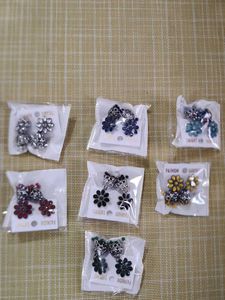Flower Earrings Bundle - 6 Pairs
