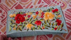 Embroidered Cloth Clutch