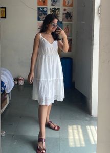 White Sundress with Eyelet Detail