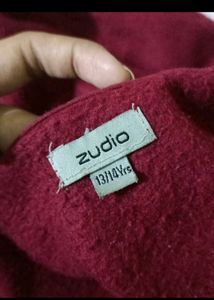 oversized crop sweatshirt (maroon)