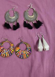 Sparkly Silver Drop Earrings