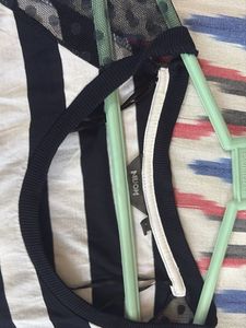 Striped Mesh Top