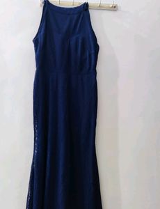 Nave Blue Lace Maxi Dress
