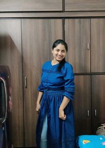 Teal Embroidered dress front cut