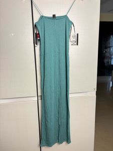 Blue Maxi Slip Dress