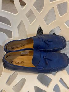 DRISH Blue Leather Loafers - Size 9
