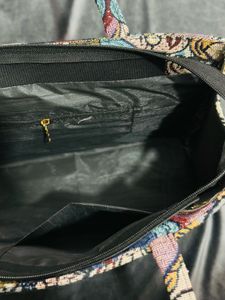 JACQUARD SHOULDER TOTE BAG