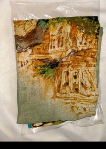 unused Floral mixed saree