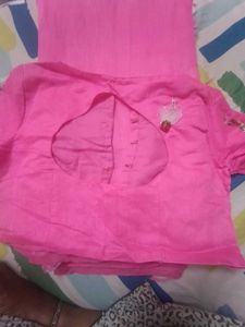 Pink Saree With Blouse Combo