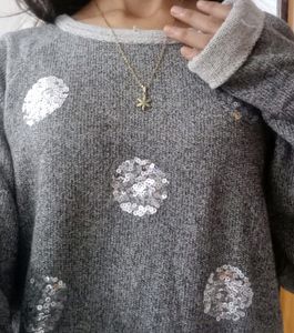 Silver Grey Mix Sweater For Winters ❄️