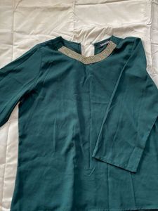 Emerald Green Embellished Top