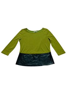 Olive Green 💚 With Black Very Stylish Top