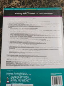 Mastering The Bds 1st Year