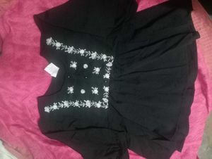 Elegant Black Floral Top