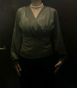 ZARA Elegant Olive Green Blouse