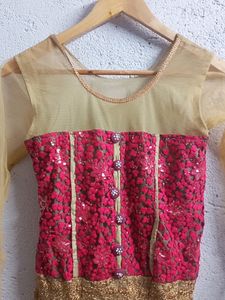 Golden Heavy Work Gown