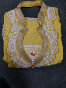 Yellow Embroidered Tunic