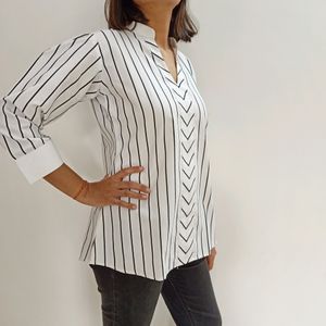 New Striped White Shirt