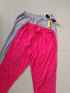 Casual Lounge Pants Combo – Grey & Pink