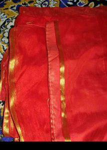 Red & Gold saree