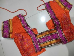 Orange &amp; Pink Lehanga Choli Set