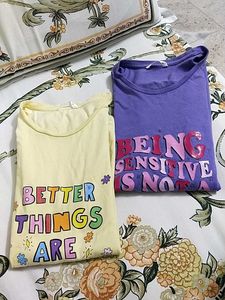 Graphic Print Tee Bundle - Size Small