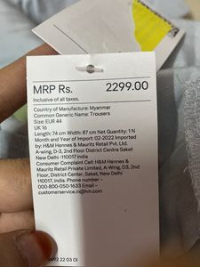 Powder Blue Linen Formal Pants From H&amp;M