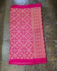 Pink Printed Saree