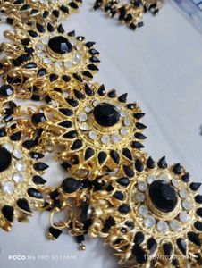 Elegant Black &amp; Gold Jewelry Set