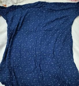 Navy Print Blouse