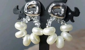 Silver Pearl Earrings